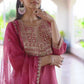 Silk Blend Sequence and Embroidery Work Straight Kurta with Pant & Dupatta