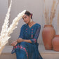 Silk Blend Embroidery Straight Kurta with Pant & Dupatta