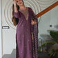 Cotton Blend Embroidered Straight Kurta with Pant & Dupatta