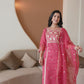 Pink Silk Embroidered Straight Kurta Set with Pant & Dupatta for Women under 1299 
