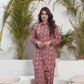 Cotton Blend Printed Collared Neck Co-ord Set