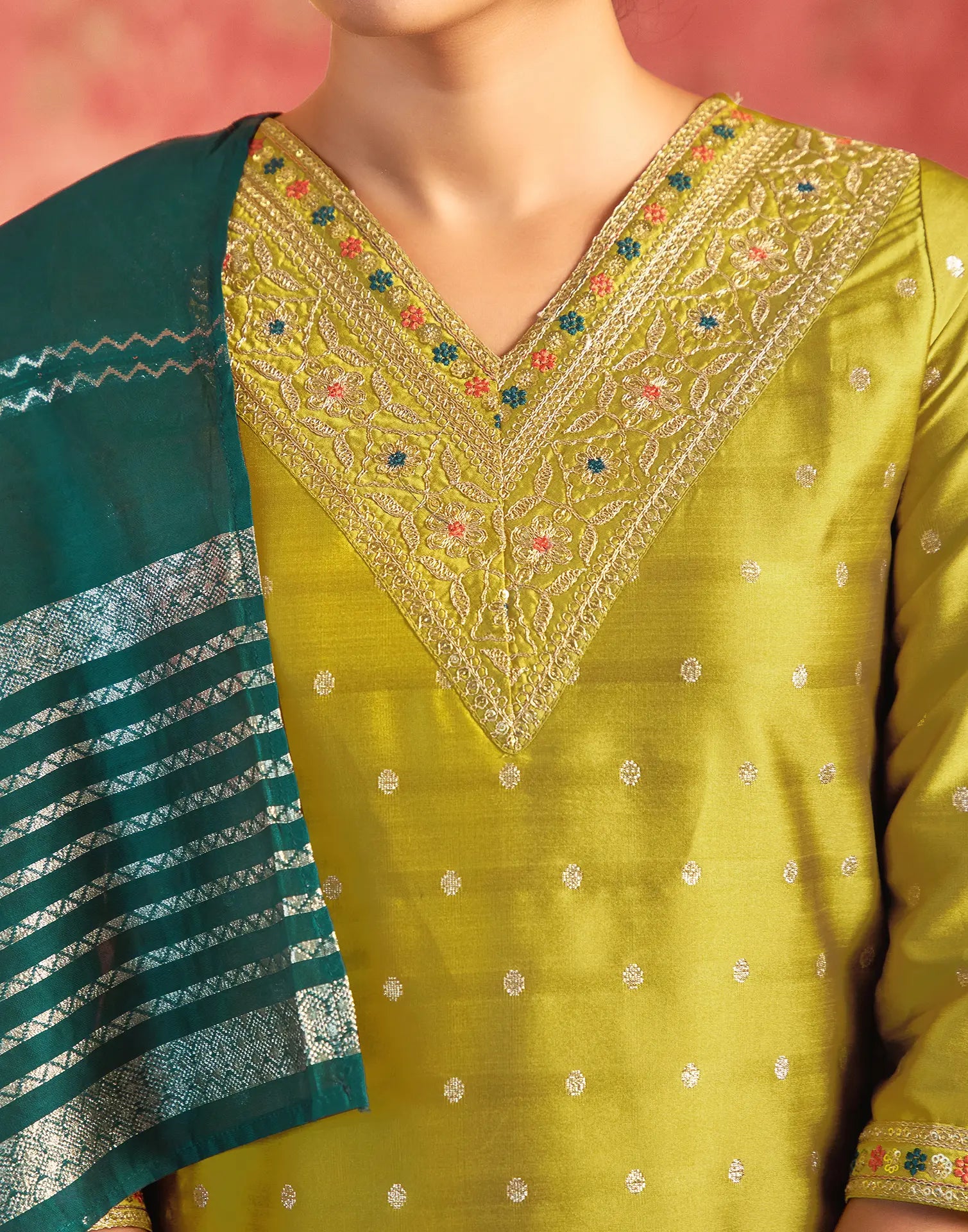 taffeta butti embroidered straight 3 piece kurta set ( 7 )-204KBD2164-S.webp